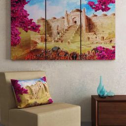 SEJ by Nisha Gupta Multicolor Framed Wall Arts - Set of 3-12