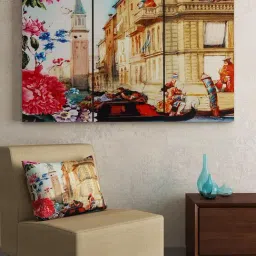 SEJ by Nisha Gupta Multicolor Framed Wall Arts - Set of 3-image-98