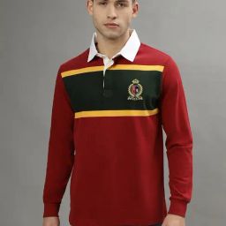 Iconic Men Colourblocked Regular Fit Cotton T-shirt-picture-0