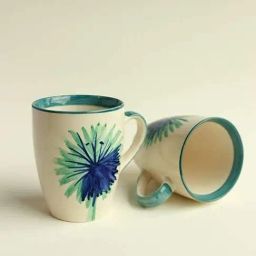 Wonderland Hand Painted Ceramic Coffee Mug - Set Of 2-image-50