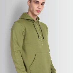 Dcyphr Olive Green Beyond The Future Self-Design Fullength Sleeves Regular Fit Hoodie-picture-37