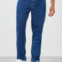 Styli Medium Blue Cotton Relaxed Fit Jeans-image-18