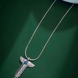 Fabindia Silver Long Pendant Necklace-image-18