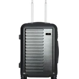Esbeda Grey Textured Large Checked Luggage-image-9