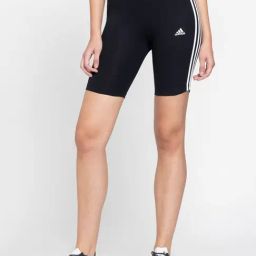 adidas Black Cotton Stripes Shorts-image-27