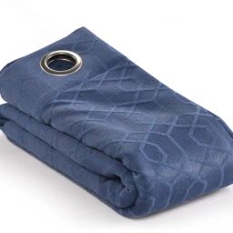 Saral Home Blue Cotton Geometric Curtain-43