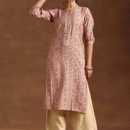 Libas Pink Printed Straight Kurta-picture-47