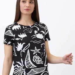 SPYKAR Black Print T-Shirt-26