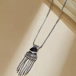 Fabindia Silver Short Pendant Necklace-picture-3