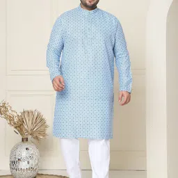 SOJANYA PLUS Men Ethnic Motifs Printed Regular Kurta with Pyjamas-picture-6