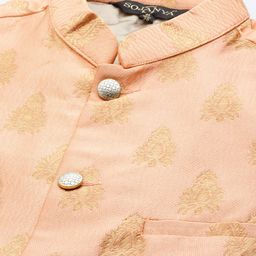 SOJANYA Mandarin Collar Regular Kurta With Churidar & With Nehru Jacket image 2