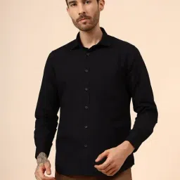 Cantabil Black Cotton Regular Fit Shirt-picture-28