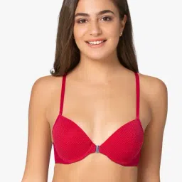 Amante Tango Red Under Wired Padded T-Shirt Bra-picture-40