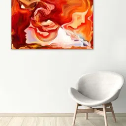 999store Red & Orange Forces Of Nature Series Canvas Painting-17