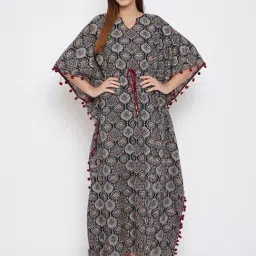 The Kaftan Company Navy Printed Kaftan-picture-18