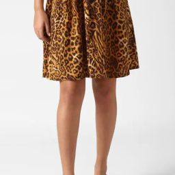 Forever 21 Brown & Black Animal Print Skirt-image-32