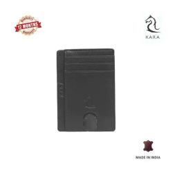 KARA Black Leather Front Pocket Identity and Credit Card  Holder For Men and Women-image-6