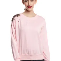 Belle Fille Pink Embellished Sweatshirt-image-4