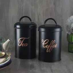 VarEesha Black Stainless Steel Jars - Set of 2-28