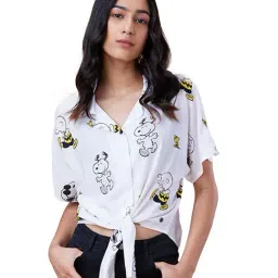 The Souled Store White Printed Shirt-image-99