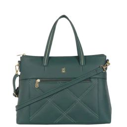 Baggit Green Textured Medium Handbag-image-59