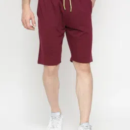UnderJeans by Spykar Wine Regular Fit Shorts-image-10