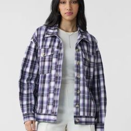 The Souled Store Morocco Cotton Loose Fit Checks Shacket-image-94
