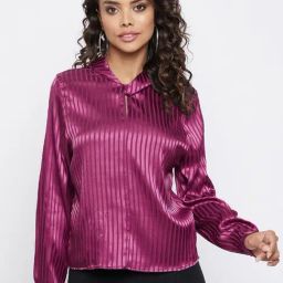 MADAME Purple Striped Top-image-102