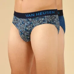 Van Heusen Multicolored Regular Fit Printed Briefs - Pack Of 2 image 1