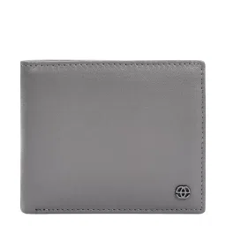 Eske Grey Solid Bi-Fold Wallet for Men image 1