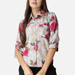 Cation Grey Printed Shirt-image-8