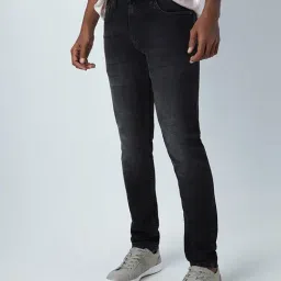 Nuon by Westside Charcoal Faded Design Jeans-1