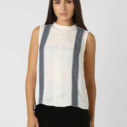 Van Heusen White Striped Top-image-37