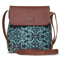 ZOUK Green Printed Medium Cross Body Bag image 2