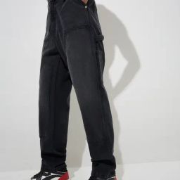 Nuon by Westside Charcoal Faded Relaxed-Fit Mid-Rise Jeans-16