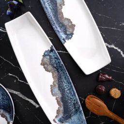 Servewell Multicolor Melamine Serving Platter - Set of 2-image-21