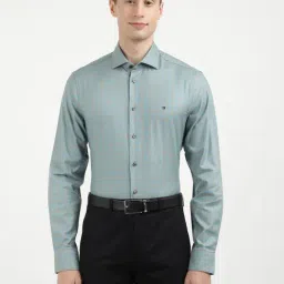 Tommy Hilfiger Green Cotton Slim Fit Checks Shirt-picture-37