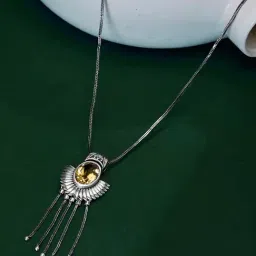 Fabindia Silver Short Pendant Necklace-picture-31