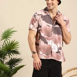 Mast & Harbour Relaxed Fit Resort Collar Opaque Abstract Printed Casual Shirt-picture-6