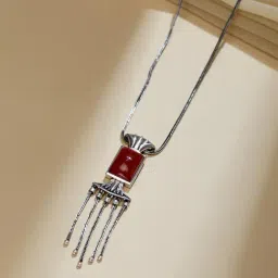 Fabindia Silver Short Pendant Necklace-picture-0
