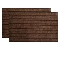 Kuber Industries Pack Of 2 Brown Solid Anti-skid Doormats-22