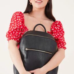 Accessorize London Black Solid Large Backpack-image-51