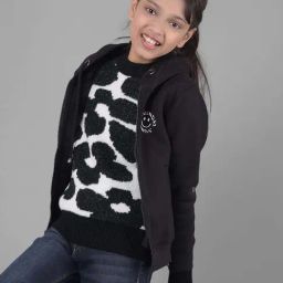 Crimsoune Club Kids Black & White Printed Full Sleeves Sweatshirt-image-76