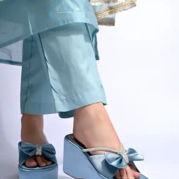 Shoetopia Women's Blue Casual Sandals-image-40