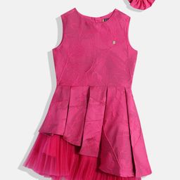 Allen Solly Junior Floral Embroidered Fit & Flare Dress-picture-39