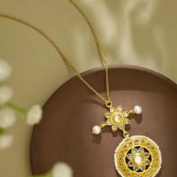 Fabindia Silver Long Pendant Necklace-image-22