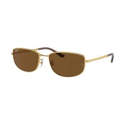 Ray-Ban Brown Rectangular Polarized Unisex Sunglasses image 1