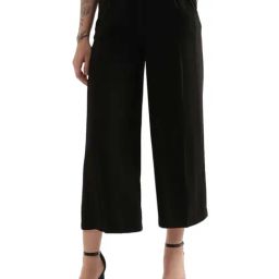 Centrestage Black Mid Rise Flared Pants-image-69