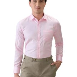 Park Avenue Red Slim Fit Self Design Formal Shirt-picture-13