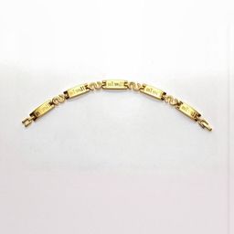 Dynamic Retail Global Men's Gold Pleated Link Bracelet-image-69